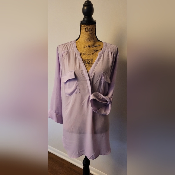 Lilac Sheer Blouse - Picture 2 of 3